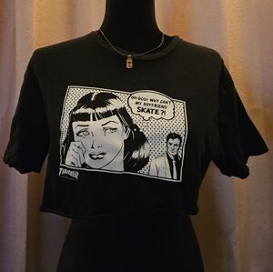 Thrasher Black & White Comic Crop Tee